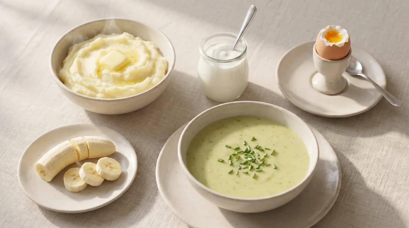 Meka hrana bezbedna za fiksni aparat - pire krompir, jogurt, meko kuvano jaje, banana i čorba