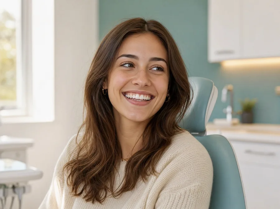 Smiling woman showing a confident, straight smile